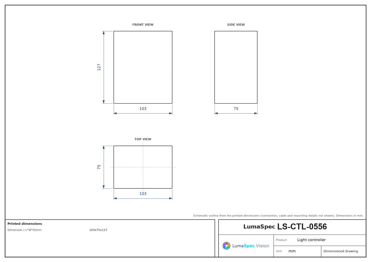 LS-CTL-0556 dimensions (mm)