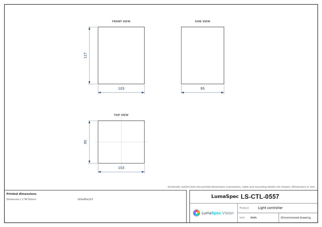 LS-CTL-0557 dimensions (mm)