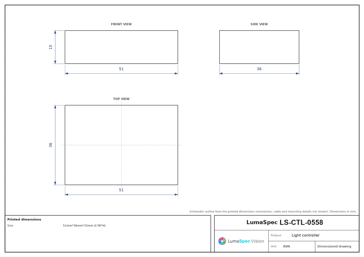 LS-CTL-0558 dimensions (mm)