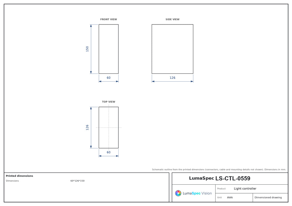 LS-CTL-0559 dimensions (mm)