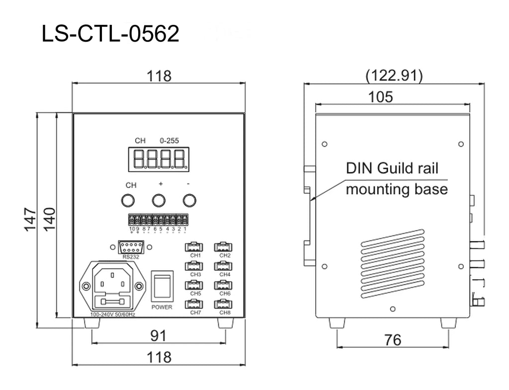 LS-CTL-0562 dimensions (mm)