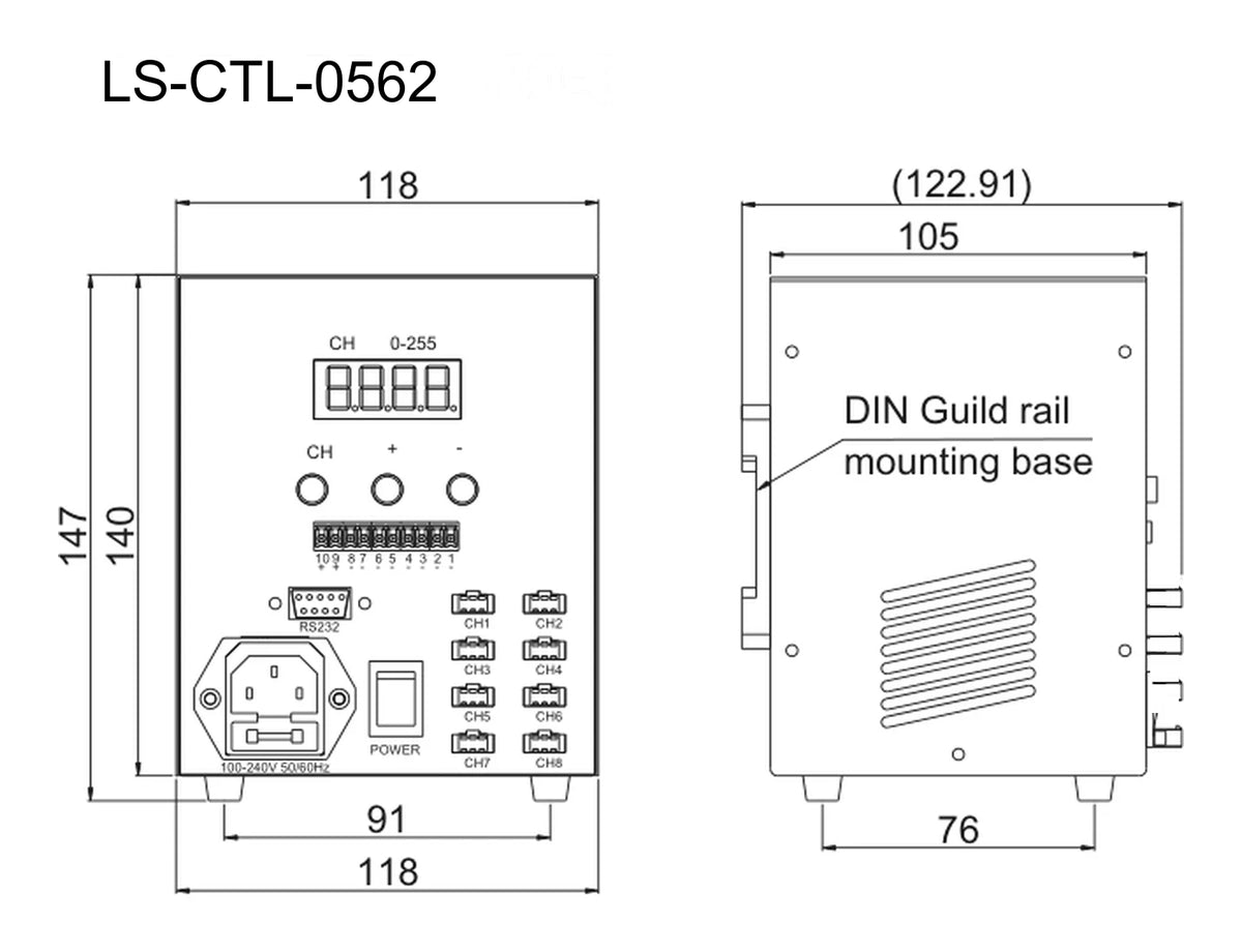LS-CTL-0562 dimensions (mm)