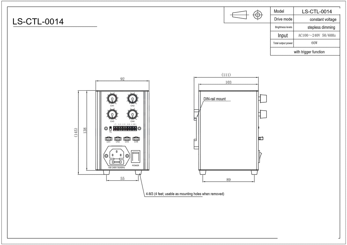 LS-CTL-0014 dimensions (mm)