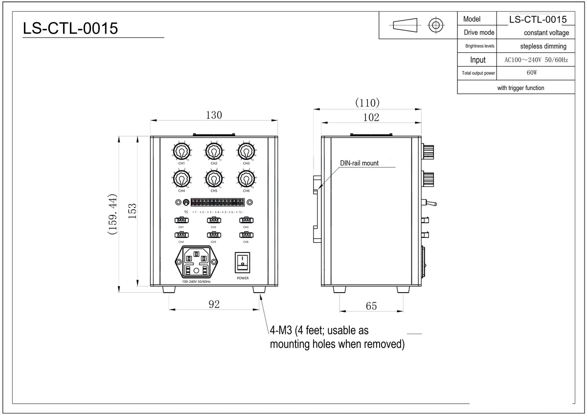 LS-CTL-0015 dimensions (mm)