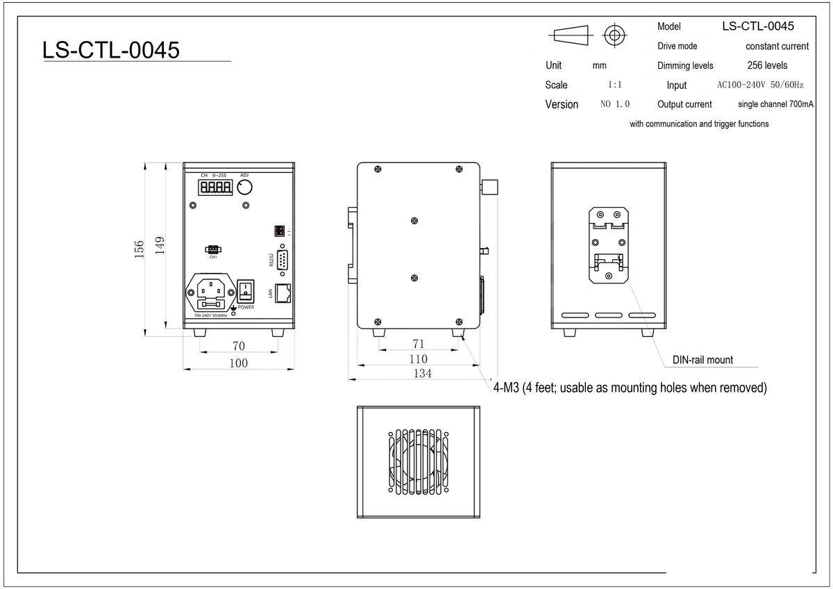 LS-CTL-0045 dimensions (mm)