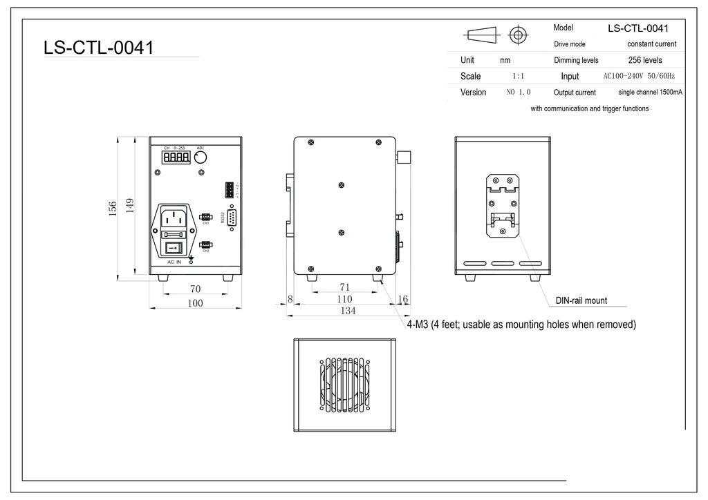 LS-CTL-0041 dimensions (mm)