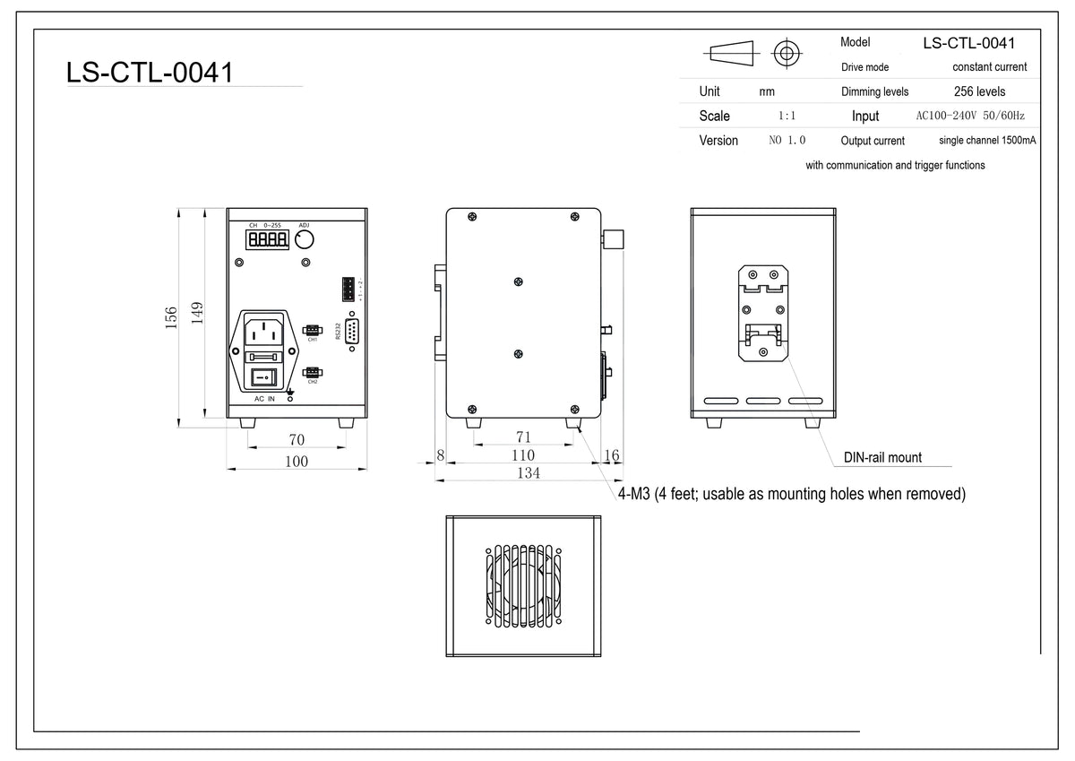 LS-CTL-0041 dimensions (mm)