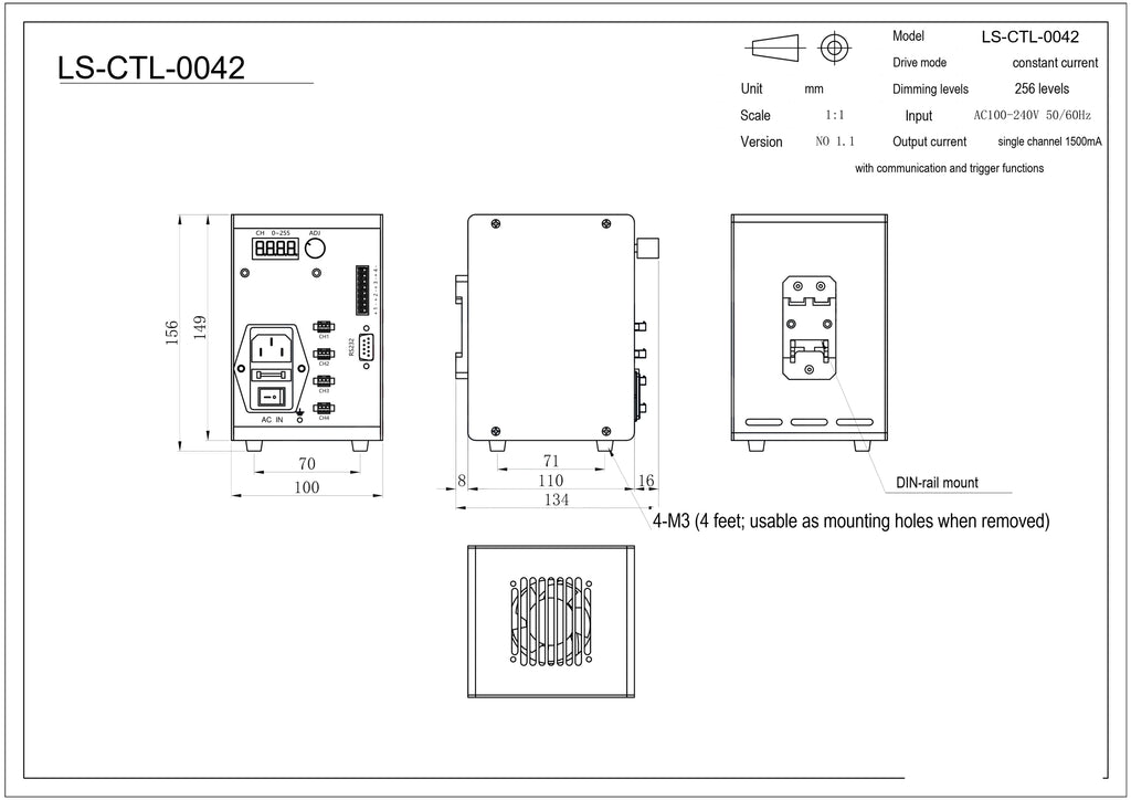 LS-CTL-0042 dimensions (mm)