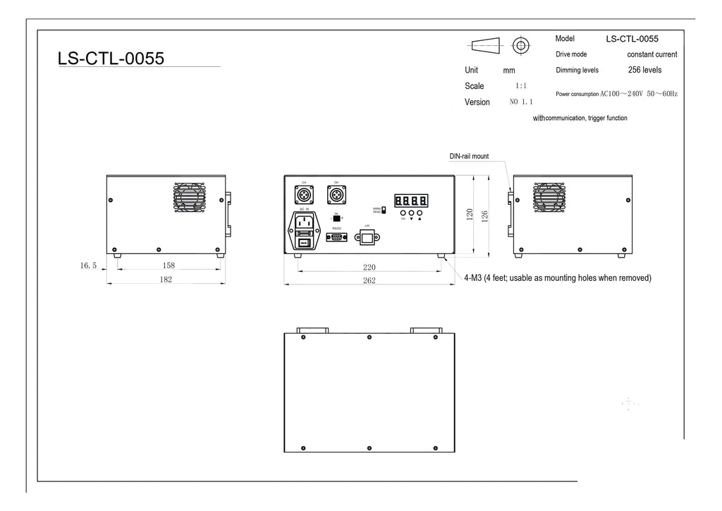 LS-CTL-0055 dimensions (mm)