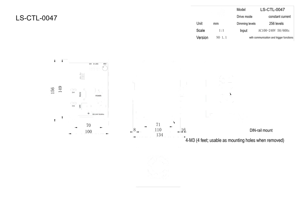 LS-CTL-0047 dimensions (mm)