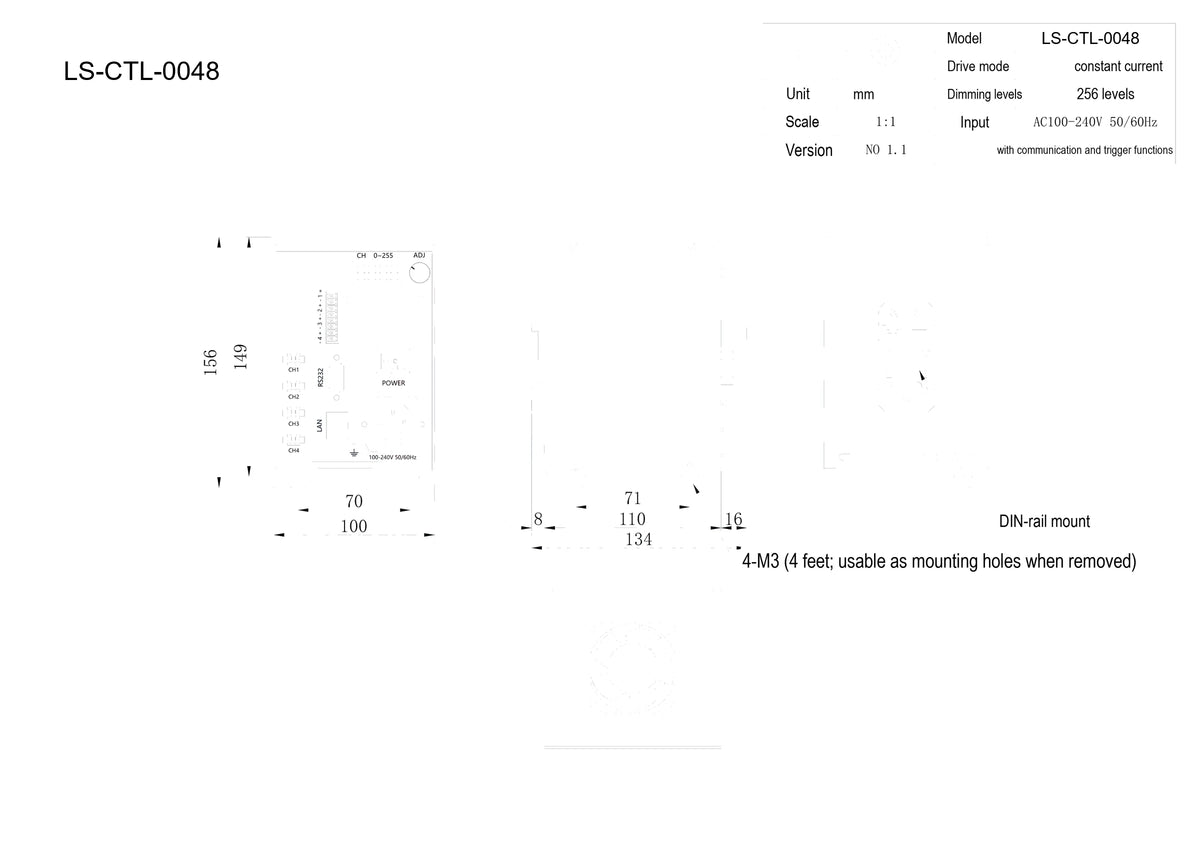 LS-CTL-0048 dimensions (mm)