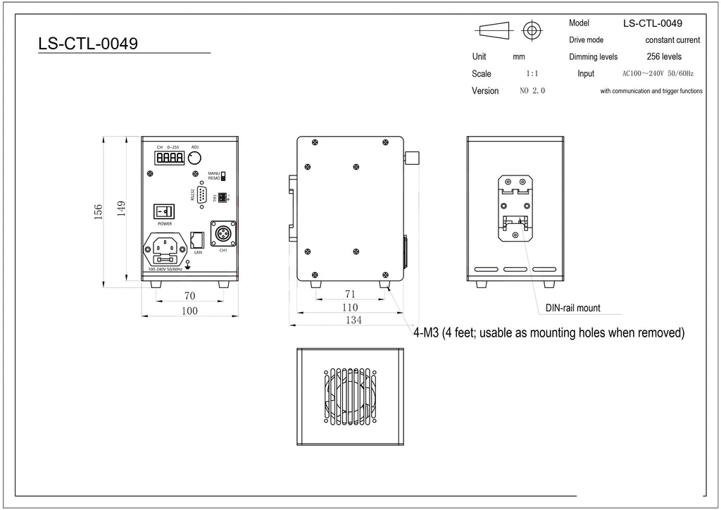 LS-CTL-0049 dimensions (mm)