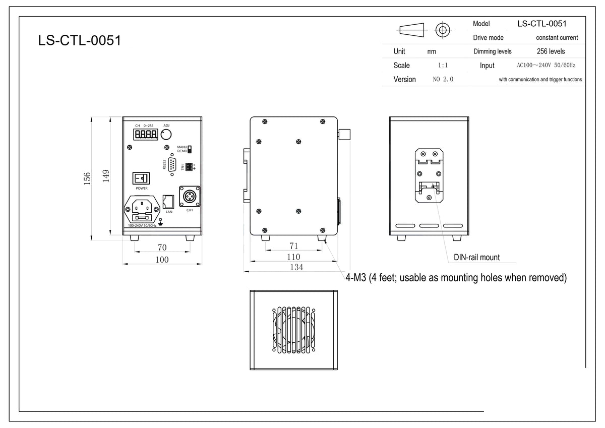 LS-CTL-0051 dimensions (mm)