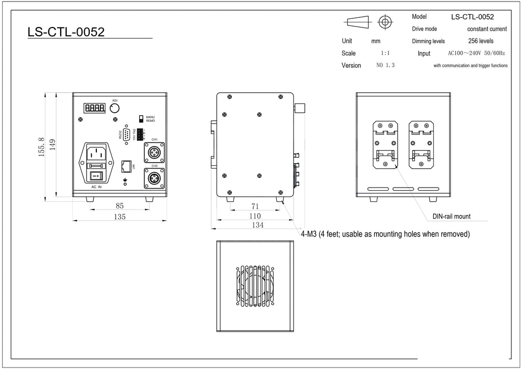 LS-CTL-0052 dimensions (mm)