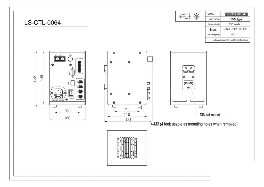 LS-CTL-0064 dimensions (mm)