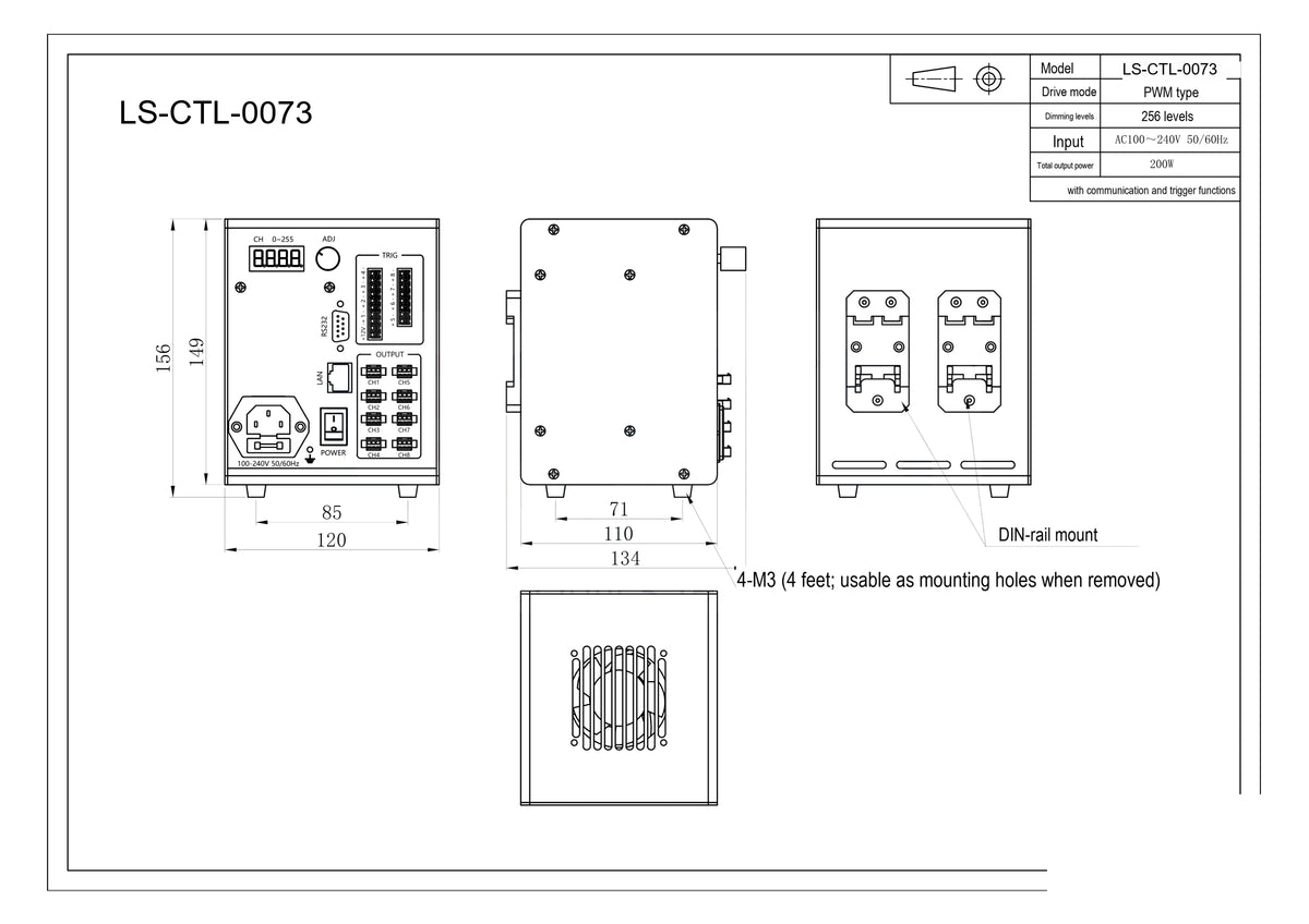 LS-CTL-0073 dimensions (mm)