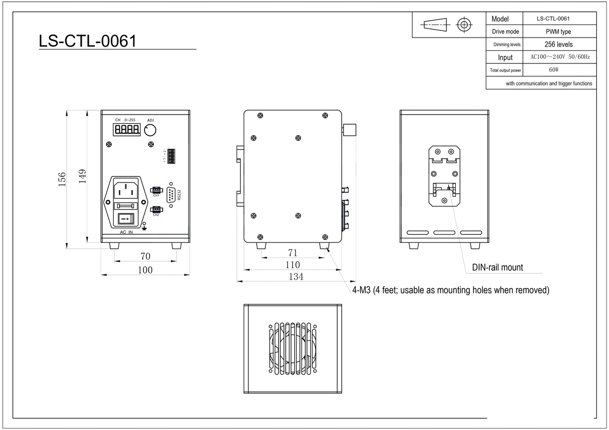 LS-CTL-0061 dimensions (mm)
