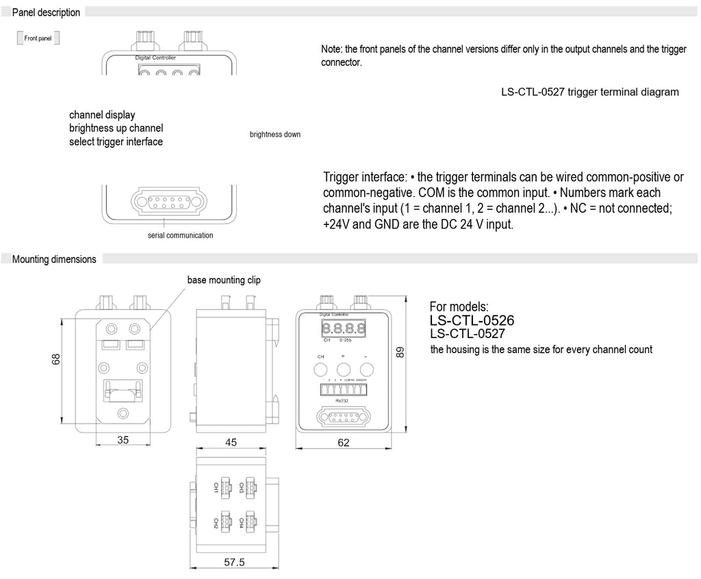 LS-CTL-0526 dimensions (mm)