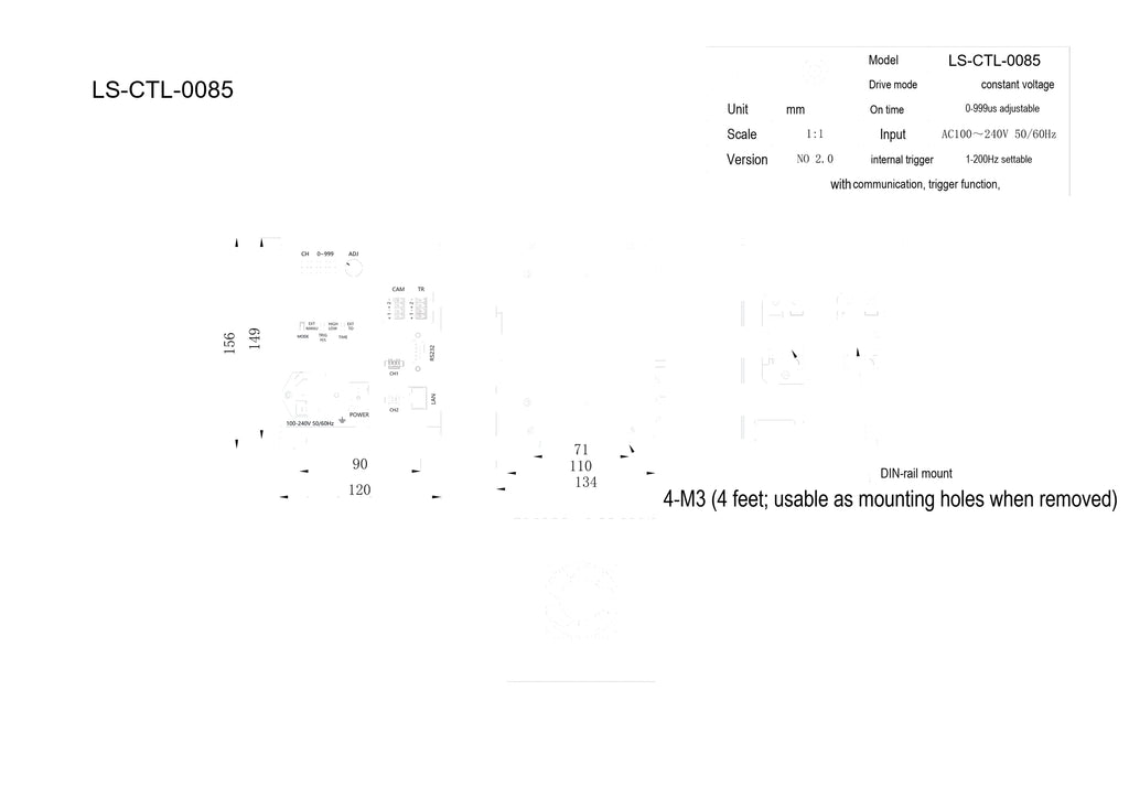 LS-CTL-0085 dimensions (mm)