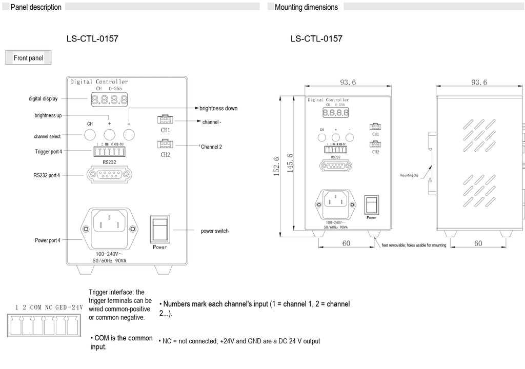 LS-CTL-0157 dimensions (mm)