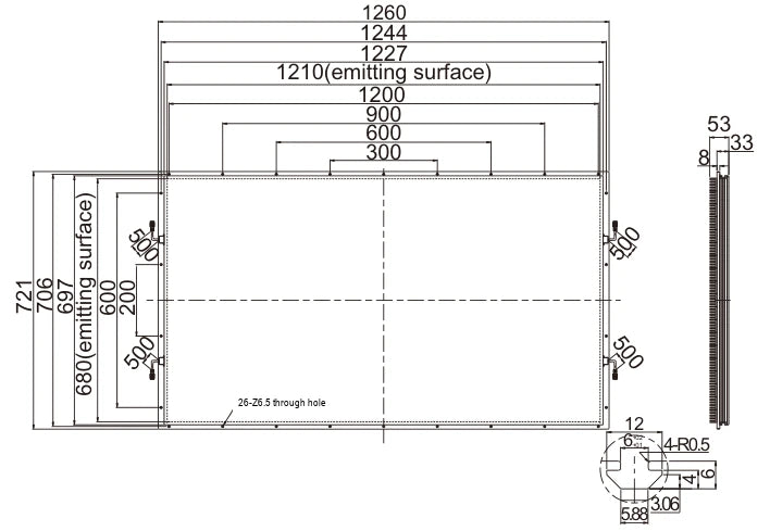 LS-3FT1210680-W dimensions (mm)