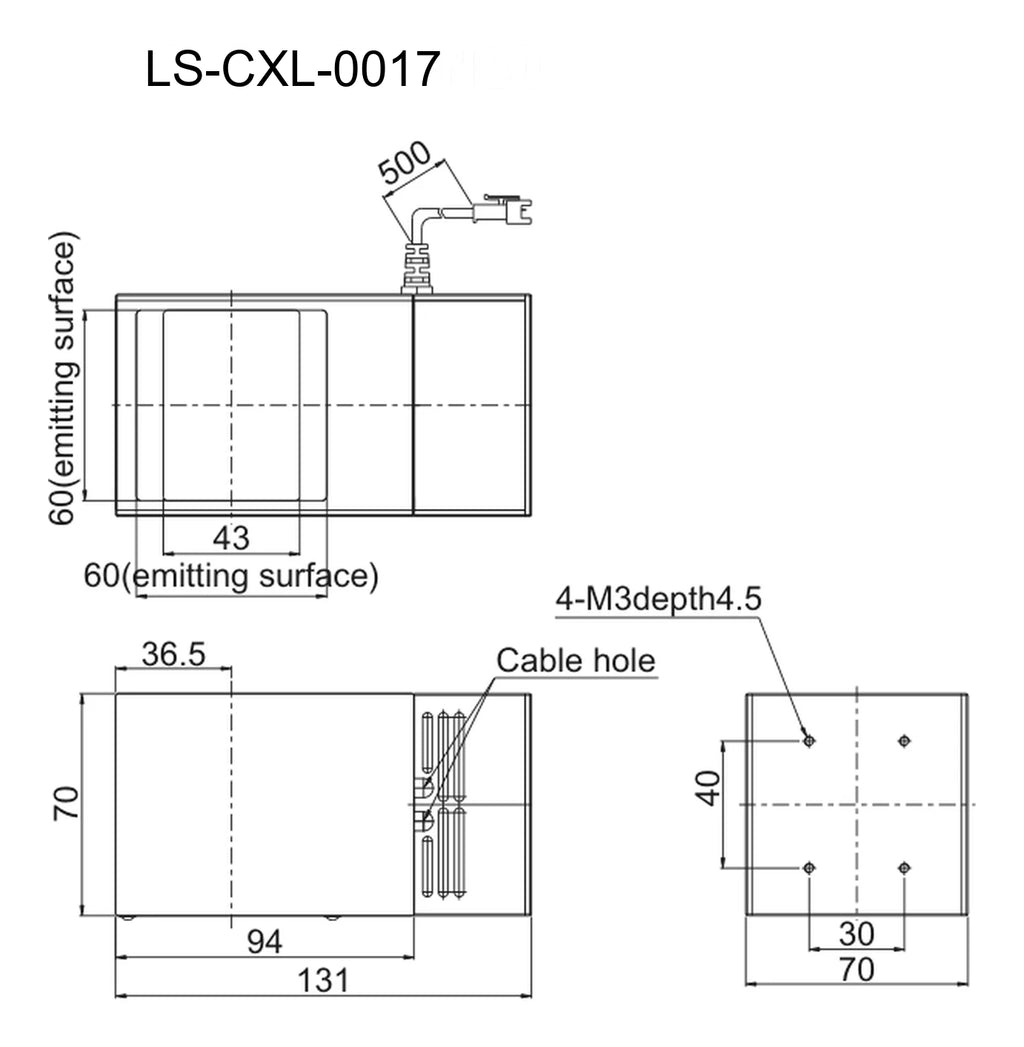 LS-CXL-0017 dimensions (mm)