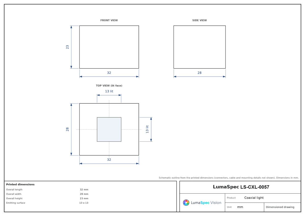 LS-CXL-0057 dimensions (mm)