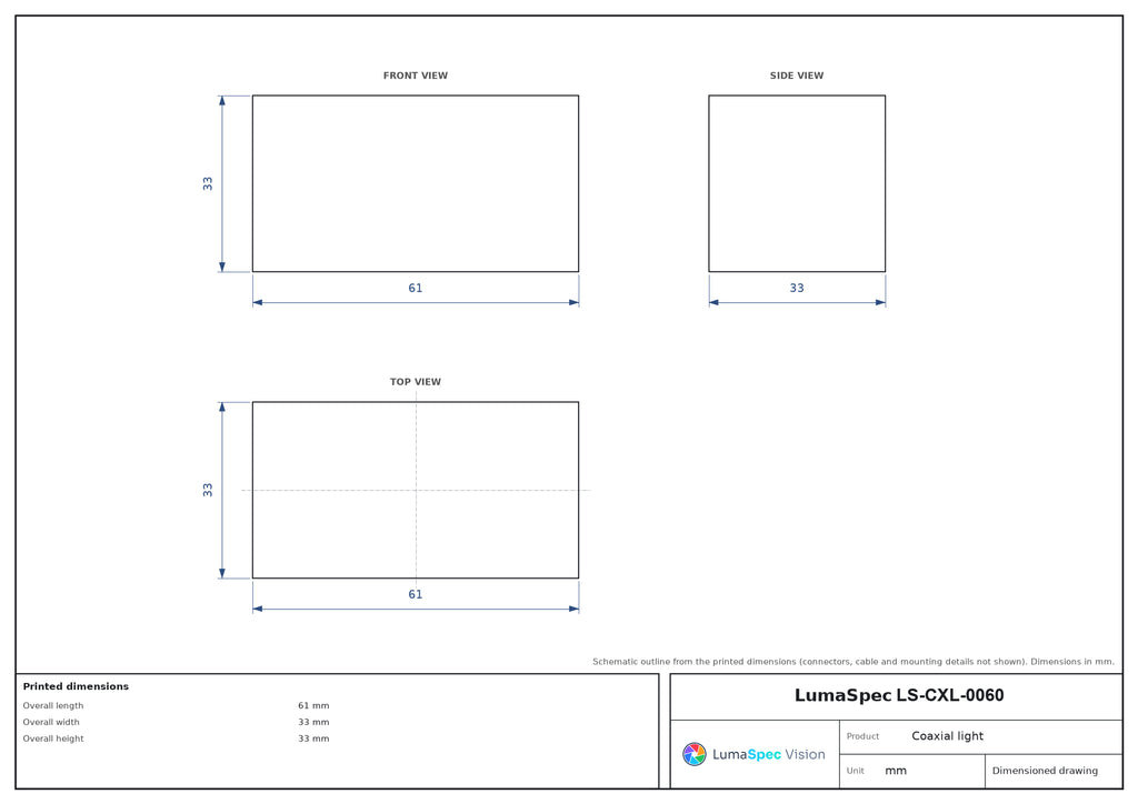 LS-CXL-0060 dimensions (mm)