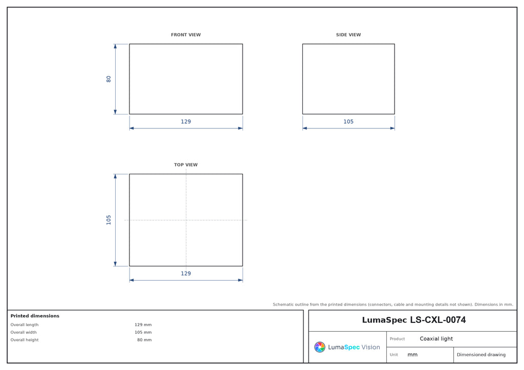 LS-CXL-0074 dimensions (mm)