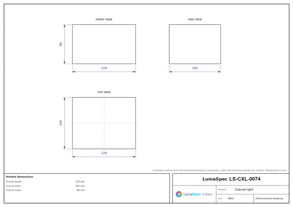 LS-CXL-0074 dimensions (mm)