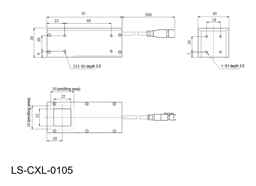 LS-CXL-0105 dimensions (mm)