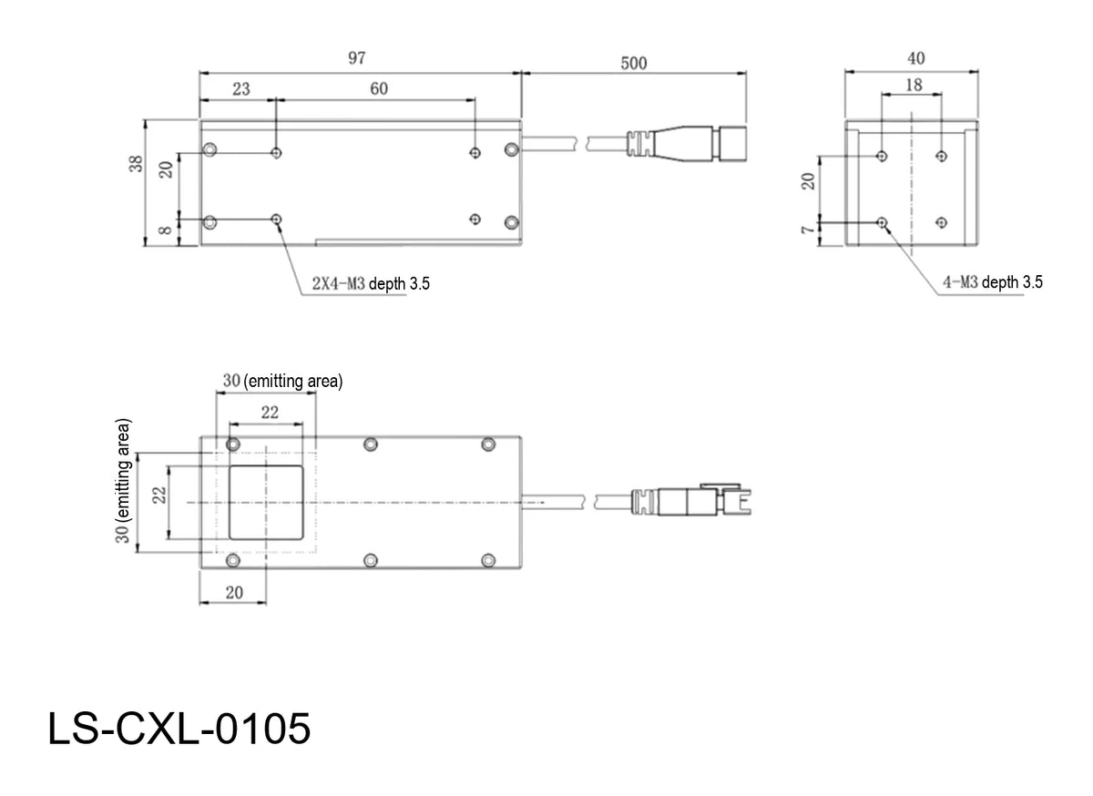 LS-CXL-0105 dimensions (mm)