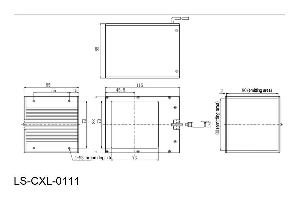 LS-CXL-0111 dimensions (mm)