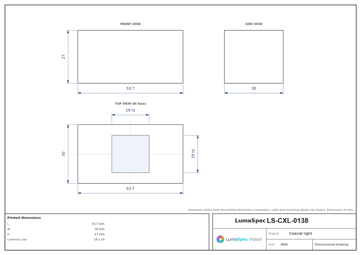 LS-CXL-0138 dimensions (mm)