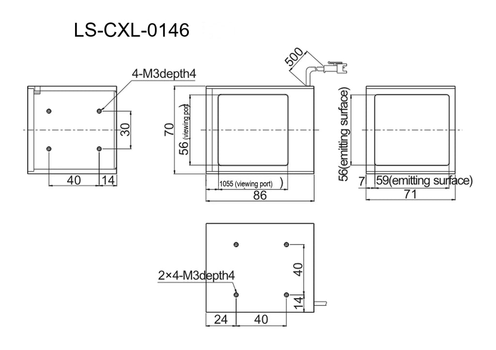 LS-CXL-0146 dimensions (mm)