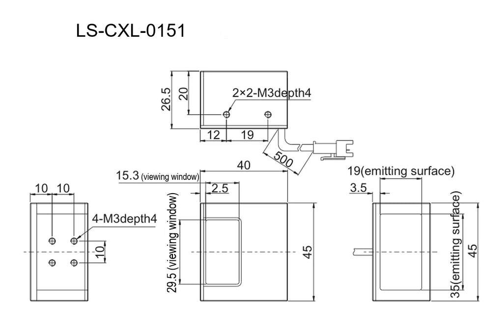 LS-CXL-0151 dimensions (mm)