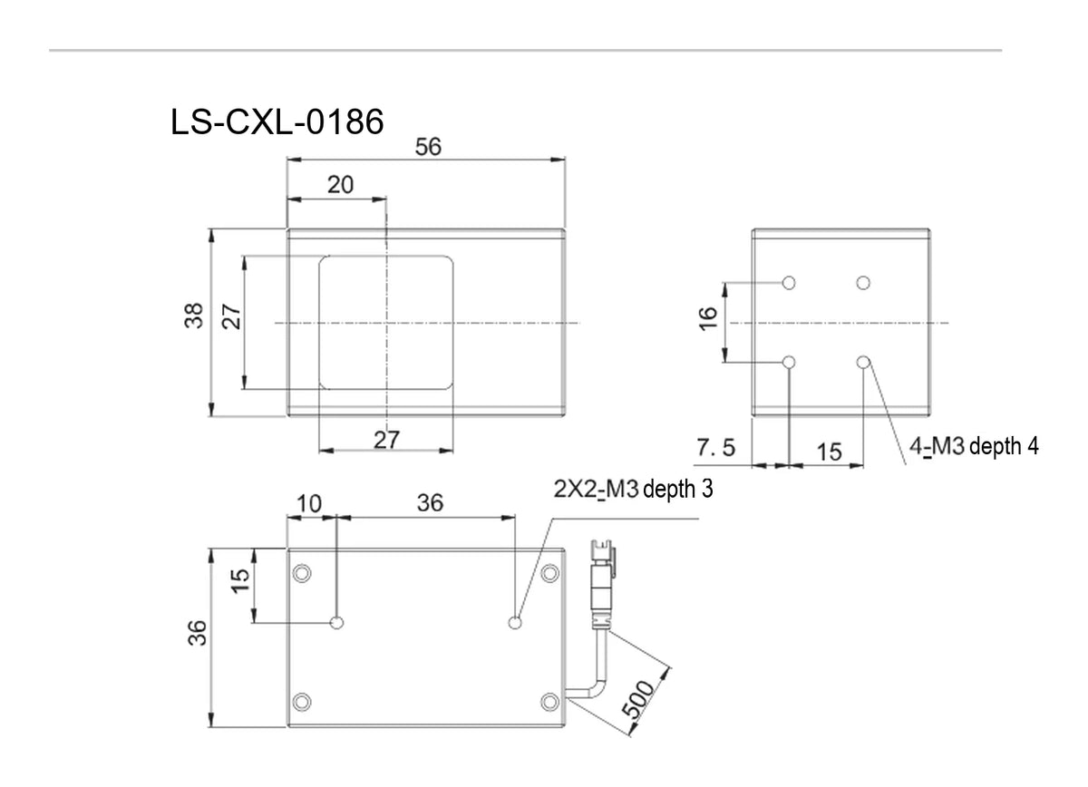 LS-CXL-0186 dimensions (mm)