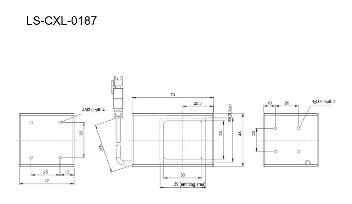 LS-CXL-0187 dimensions (mm)