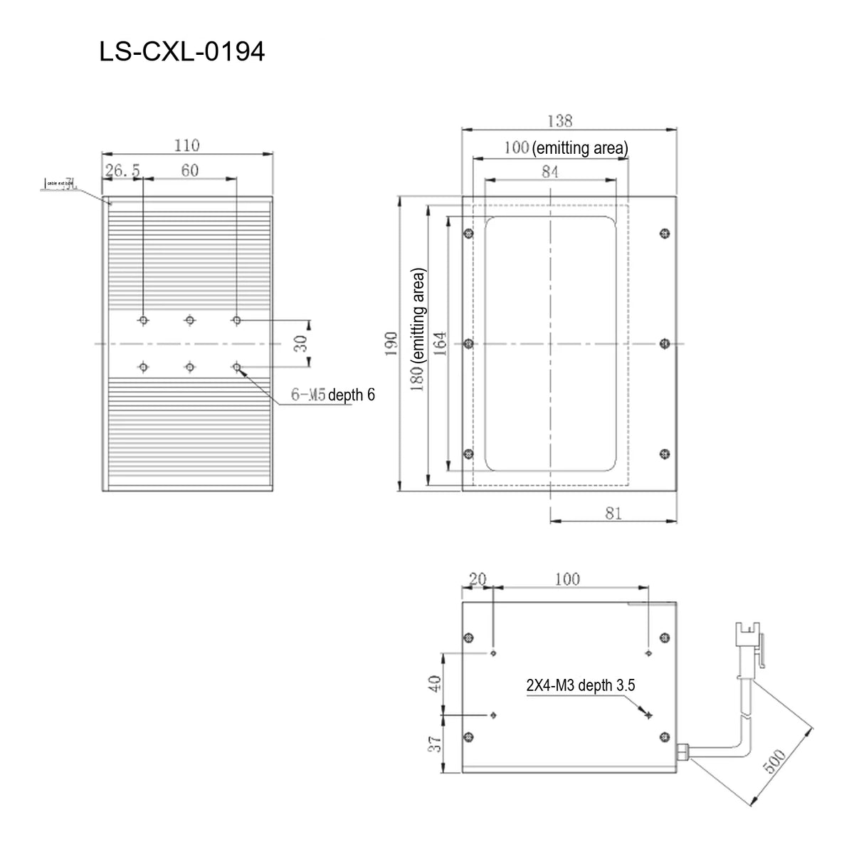 LS-CXL-0194 dimensions (mm)