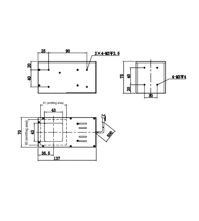 LS-CXL-0220 dimensions (mm)