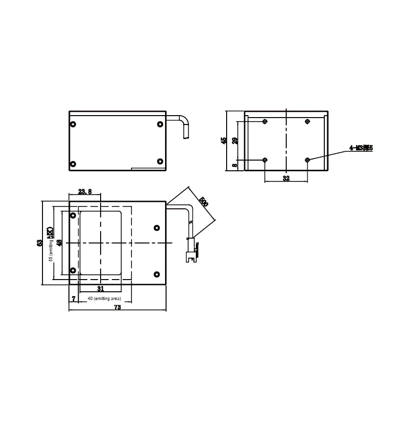 LS-CXL-0240 dimensions (mm)