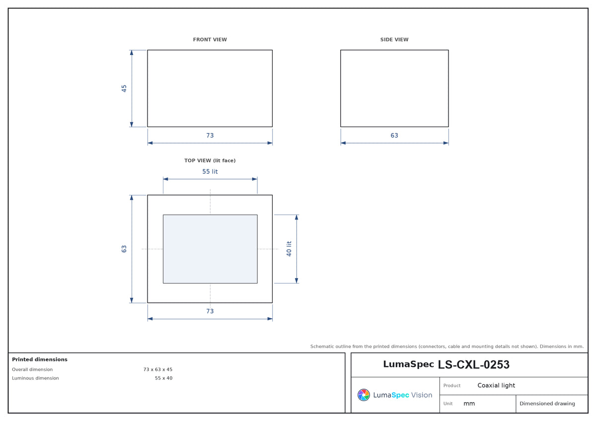 LS-CXL-0253 dimensions (mm)