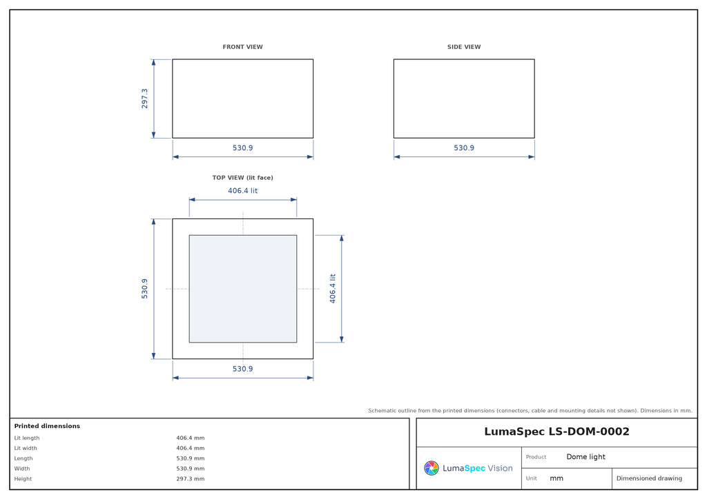 LS-DOM-0002 dimensions (mm)