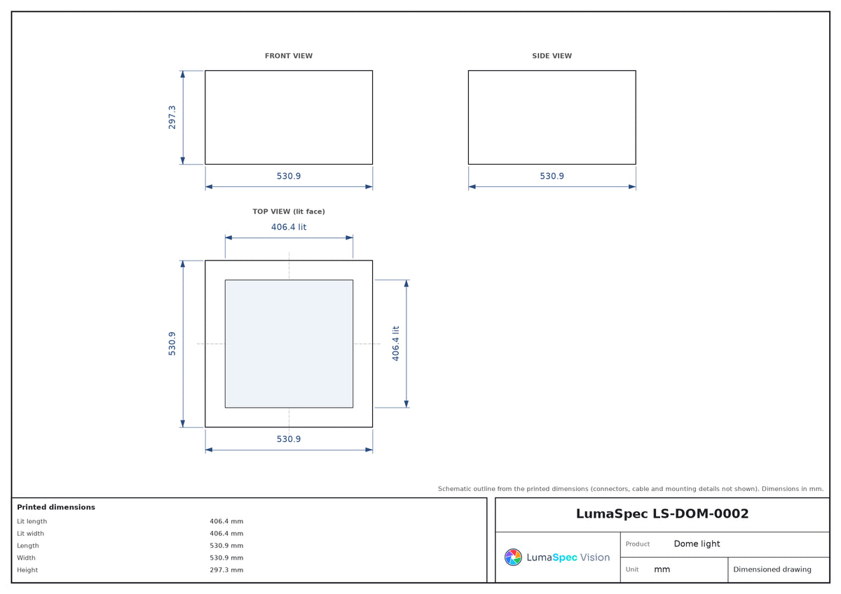 LS-DOM-0002 dimensions (mm)