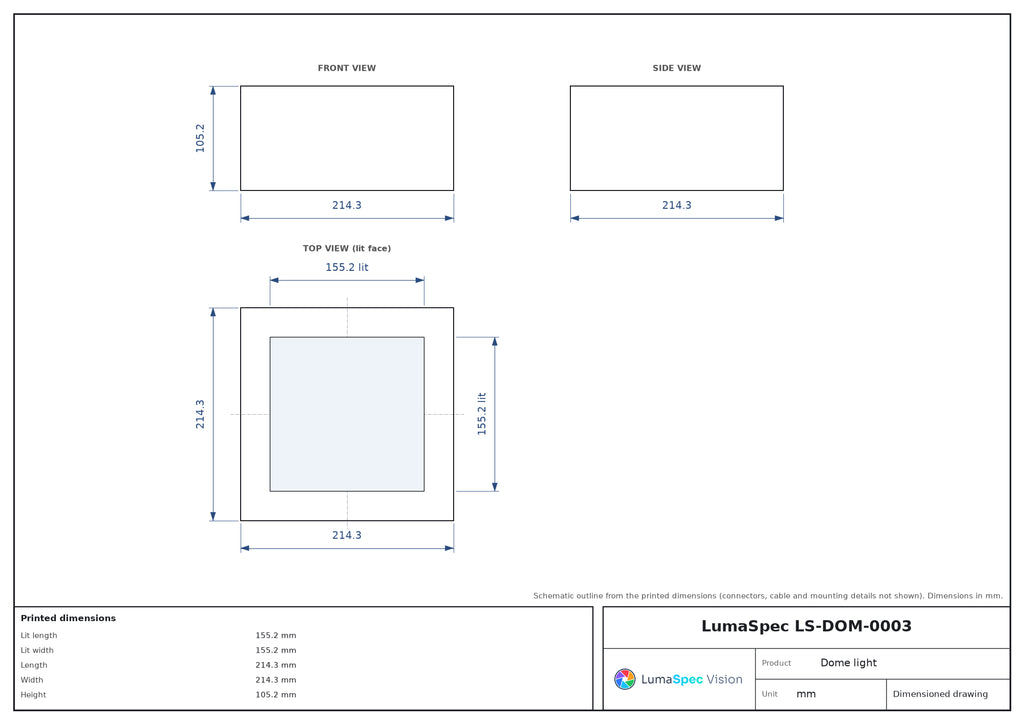 LS-DOM-0003 dimensions (mm)