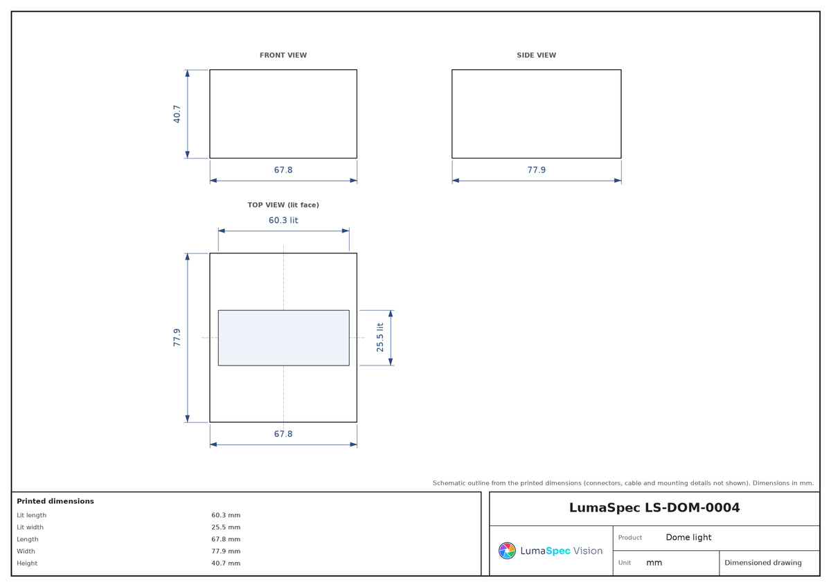 LS-DOM-0004 dimensions (mm)