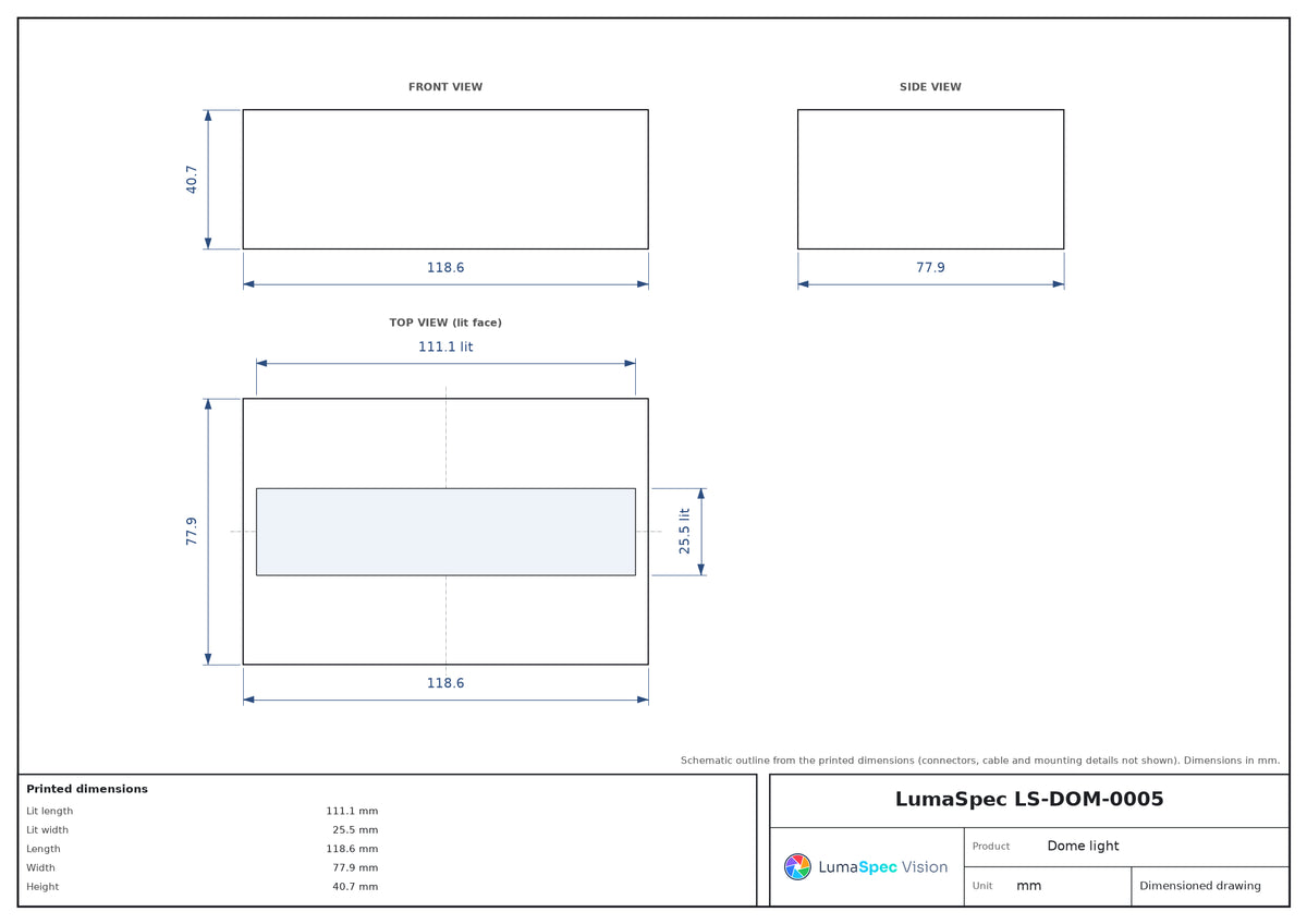 LS-DOM-0005 dimensions (mm)