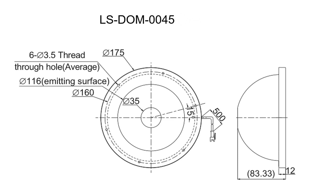 LS-DOM-0045 dimensions (mm)