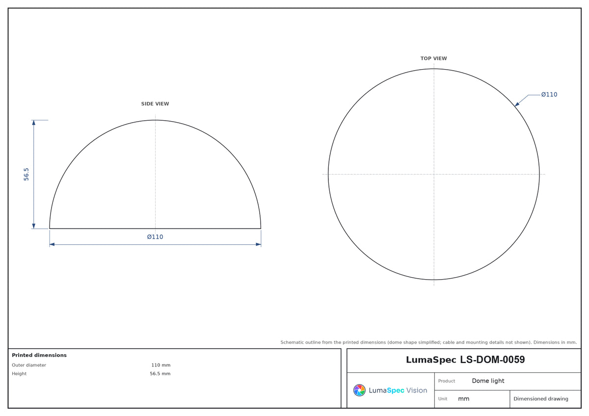 LS-DOM-0059 dimensions (mm)