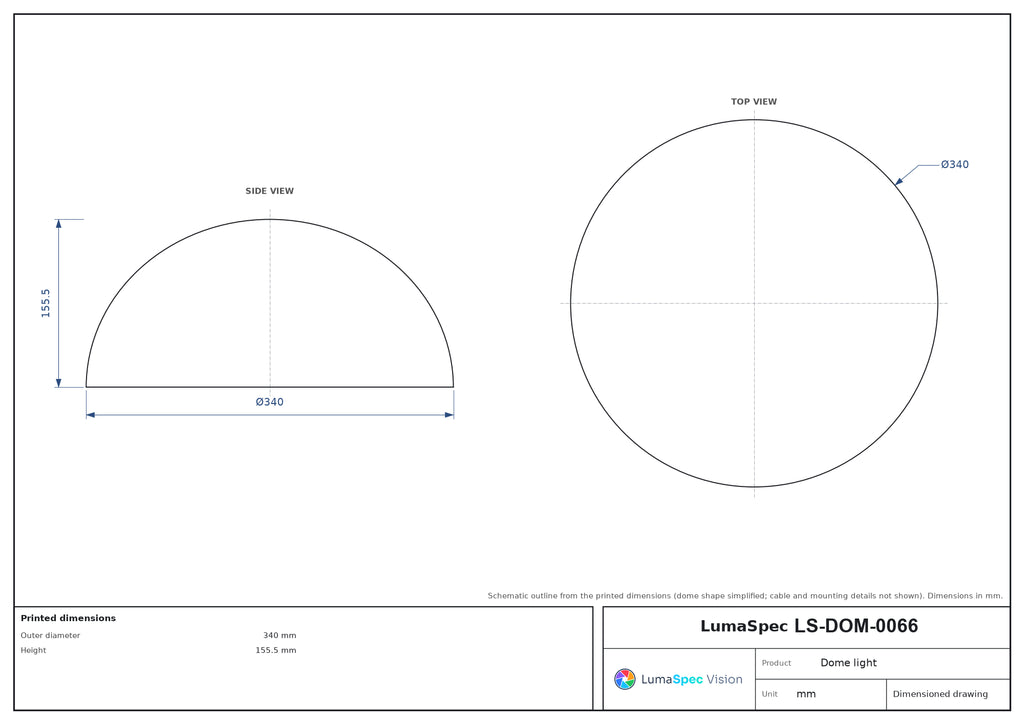 LS-DOM-0066 dimensions (mm)